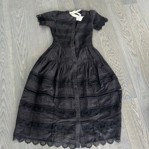 Black poplin dress never worn